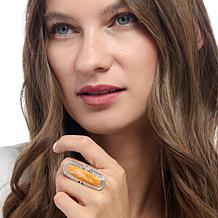 Jay King Sterling Silver Orange Spiny Ring