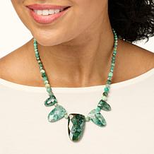 Jay King Sterling Silver Parrot Wing Stone Drop Station Necklace