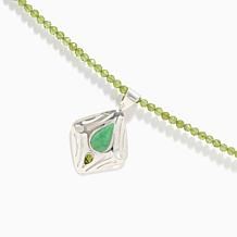 Jay King Sterling Silver Peridot & Variscite Beaded Necklace