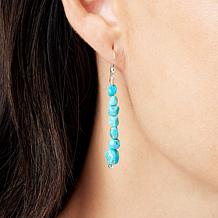 Jay King Sterling Silver Peruvian Turquoise Bead Drop Earrings