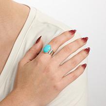 Jay King Sterling Silver Peruvian Turquoise Oval Ring