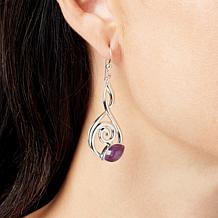 Jay King Sterling Silver Pink Sapphire Drop Earrings