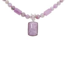 Jay King Sterling Silver Purple Kunzite Pendant with Bead Necklace