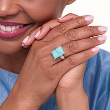 Jay King Sterling Silver Rectangular Campitos Turquoise Ring