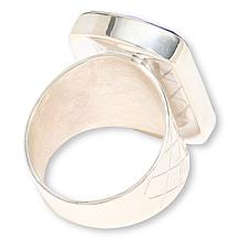 Jay King Sterling Silver Rectangular Freeform Lapis Ring 