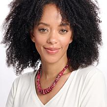 Jay King Sterling Silver Red Thulite Bead Necklace