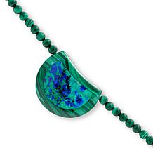 Jay King Sterling Silver Reversible Malachite and Azurite Necklace