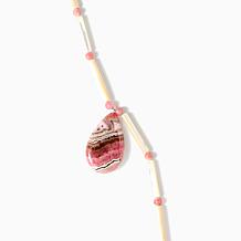 Jay King Sterling Silver Rhodochrosite & Mother of Pearl Necklace