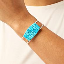 Jay King Sterling Silver Royal Blue Turquoise Inlay Cuff Bracelet