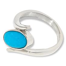 Jay King Sterling Silver Sleeping Beauty Turquoise Bypass Ring