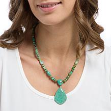 Jay King Sterling Silver Spruce Mountain Turquoise Beaded Necklace