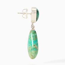 Jay King Sterling Silver Spruce Mountain Turquoise Drop Earrings 