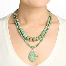 Jay King Sterling Silver Turquoise 3-Piece Pendant and Necklace Set