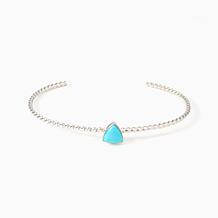 Jay King Sterling Silver Turquoise Stackable 3-Piece Cuff Bracelet Set