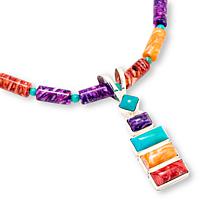 Jay King Turquoise and Composite Spiny Oyster Shell Pendant-Necklace