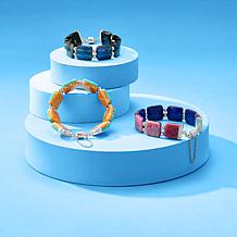 Jay King Turquoise and Orange Spiny Bracelet