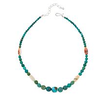 Jay King Sterling Silver Multicolor Multigemstone Bead Necklace - 20620799