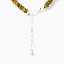 Jay King Volcanic Opal Disk Necklace, Sterling