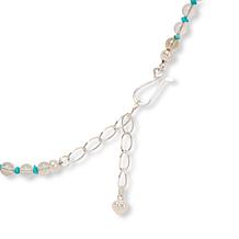 Jay King White Topaz and Royal Blue Turquoise Bead 18" Necklace