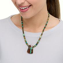 Jay King Yellow Seven Multicolor Turquoise 18" Necklace