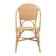 Jaylyn Natural Rattan Dining Chair with Crisscross Base