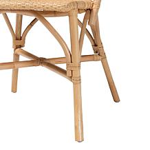 Jaylyn Natural Rattan Dining Chair with Crisscross Base