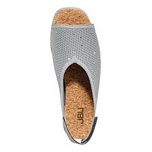 JBU Clarisse Peep-Toe Slingback Demi Wedge Sandal