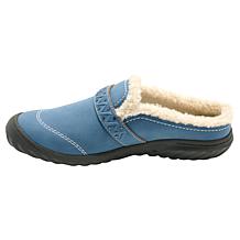 JBU Riley Faux Leather Slip-On Mule with Faux Shearling Collar