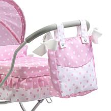JC Toys Berenguer Boutique Deluxe Royal Baby Doll Pram in Pink
