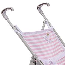 JC Toys Berenguer Boutique Single Umbrella Baby Doll Stroller in Pink