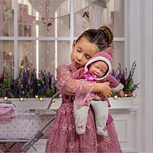 JC Toys La Baby Original 17" Soft Weighted Body Closed Eyes - Pink Set