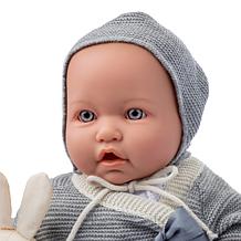 JC Toys La Baby Original 17" Soft Weighted Body Gray Set - Blue Eyes