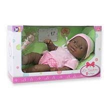 JC Toys La Newborn Nursery 12" African American Baby Doll Gift Set