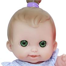 JC Toys Lil Cutesies 9" Baby Doll and Crib Bed Time Gift Set