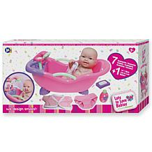 JC Toys Lots to Love Babies 14" Baby Doll & Bath Shower Gift Set