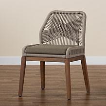 Jennifer Dining Chair with Rope Woven Back, 32.7"H