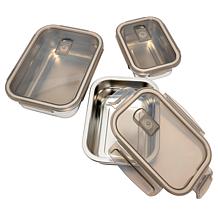 Jet Tila 6-piece Nesting Microwave-Safe Stainless Storage Set