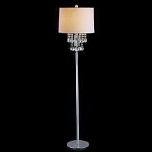 Jonathan Y Abigail 61"   Crystal and Chrome LED Floor Lamp