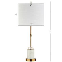 JONATHAN Y Brass Harper 22" Marble Crystal LED Set of 2 Table Lamp