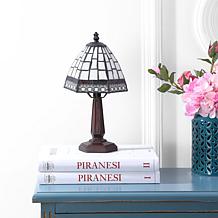 JONATHAN Y Bronze Carter Tiffany-Style 12" LED Table Lamp
