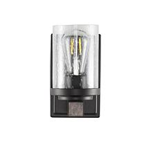 Jonathan Y Bungalow 4.5" Iron/Seeded Glass Rustic LED Vanity Light