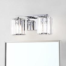 Jonathan Y Chrome Coco Prism Vintage Glam Vanity Light 6.25x13.5x6.75
