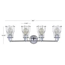 JONATHAN Y Chrome Evelyn 29.5" 4-light Metal Vanity Light