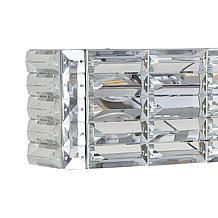 Jonathan Y Chrome Evelyn Crystal Glam Modern LED Vanity Light 6x17.5x5