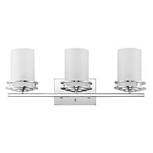 Jonathan Y Chrome Fairfax Metal/Glass Glam Vanity Light 8.5x23x7