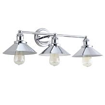 JONATHAN Y Chrome June 26.5" 3-light Metal Vanity Light