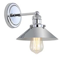 JONATHAN Y Chrome June 7.75" Metal Shade Sconce