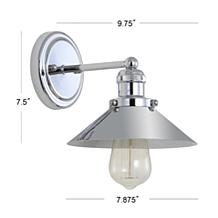 JONATHAN Y Chrome June 7.75" Metal Shade Sconce