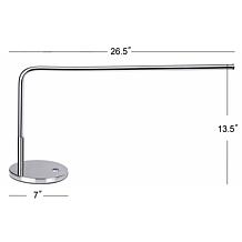 JONATHAN Y Chrome Natalie 13.5" LED Integrated Task Lamp
