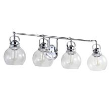 JONATHAN Y Chrome Shirley 34" 4-light Metal Bubbled Glass Vanity Light
